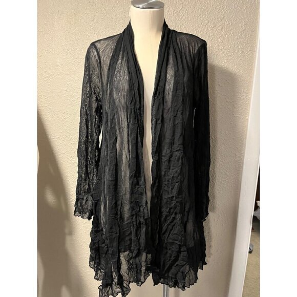 nwt BLACK FOCUS LARGE CARDIGAN POLYESTER - Picture 4 of 7